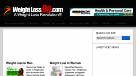 What Weightloss90.com website looked like in 2016 (8 years ago)