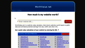 What Worthvalue.net website looked like in 2016 (8 years ago)