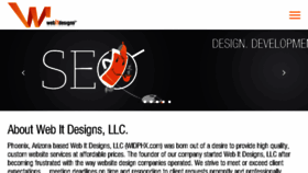 What Webitdesigns.com website looked like in 2016 (8 years ago)
