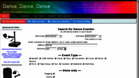 What Wheresthedance.com website looked like in 2016 (8 years ago)