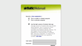 What Webmail.airbaltic.com website looked like in 2016 (8 years ago)