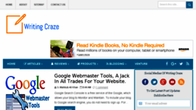 What Writingcraze.com website looked like in 2016 (8 years ago)