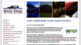 What Winedesk.co.za website looked like in 2016 (8 years ago)
