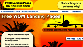 What Womlandingpages.com website looked like in 2016 (8 years ago)