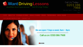 What Wantdrivinglessons.com website looked like in 2016 (8 years ago)