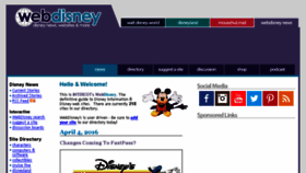 What Webdisney.com website looked like in 2016 (8 years ago)