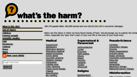 What Whatstheharm.net website looked like in 2016 (8 years ago)