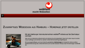 What Webfant.de website looked like in 2016 (8 years ago)