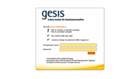 What Webmail.gesis.org website looked like in 2016 (8 years ago)
