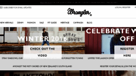 What Wrangler.com.au website looked like in 2016 (9 years ago)