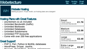 What Webetecture-hosting.co.uk website looked like in 2016 (8 years ago)