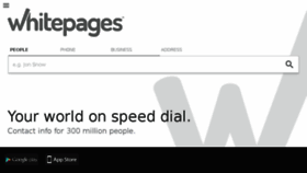 What Whitepages.com website looked like in 2016 (8 years ago)