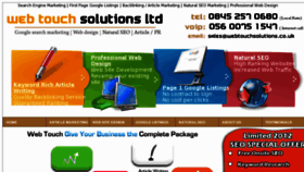 What Webtouchsolutions.co.uk website looked like in 2016 (8 years ago)