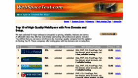 What Webspacetest.com website looked like in 2016 (8 years ago)