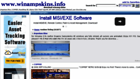 What Winampskins.info website looked like in 2016 (8 years ago)