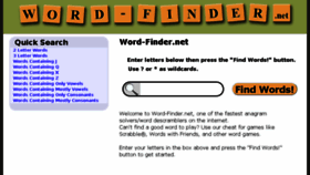 What Word-finder.net website looked like in 2016 (8 years ago)