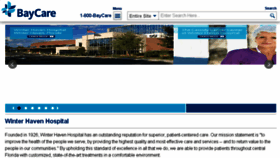 What Winterhavenhospital.org website looked like in 2016 (7 years ago)