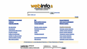What Webinfo.fi website looked like in 2016 (8 years ago)