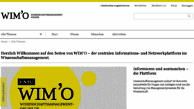 What Wissenschaftsmanagement-online.de website looked like in 2016 (8 years ago)