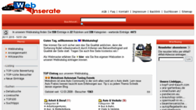 What Webinserate.eu website looked like in 2016 (8 years ago)