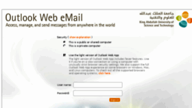 What Webmail.kaust.edu.sa website looked like in 2016 (8 years ago)