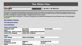What Whitefiles.org website looked like in 2016 (8 years ago)
