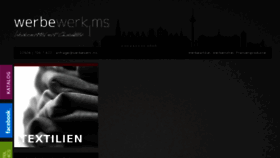 What Werbewerk.ms website looked like in 2016 (7 years ago)