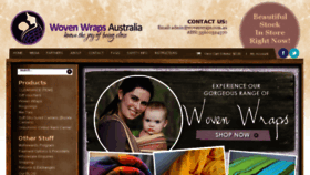 What Wovenwraps.com.au website looked like in 2016 (7 years ago)