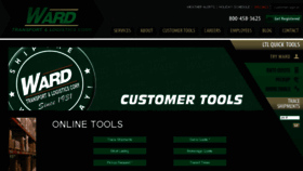 What Wardtrucking.com website looked like in 2016 (7 years ago)