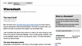 What Wavedash.net website looked like in 2016 (7 years ago)