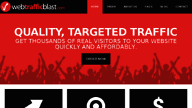 What Webtrafficblast.com website looked like in 2016 (9 years ago)
