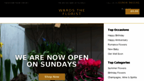 What Wardstheflorist.co.uk website looked like in 2016 (7 years ago)