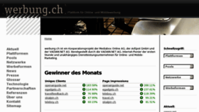 What Werbung.ch website looked like in 2016 (7 years ago)