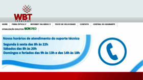 What Wbtinternet.com.br website looked like in 2016 (7 years ago)