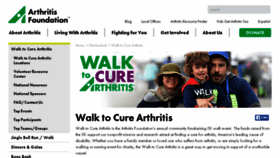 What Walktocurearthritis.org website looked like in 2016 (8 years ago)