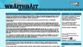 What Wraithbait.com website looked like in 2016 (7 years ago)