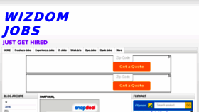 What Wizdomjobs.com website looked like in 2016 (7 years ago)