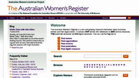What Womenaustralia.info website looked like in 2016 (7 years ago)