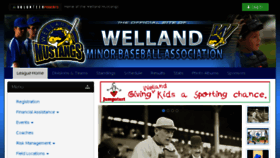 What Wellandminorbaseball.ca website looked like in 2016 (7 years ago)
