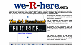 What We-r-here.com website looked like in 2016 (7 years ago)