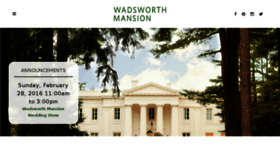 What Wadsworthmansion.com website looked like in 2016 (7 years ago)