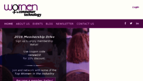 What Womeninconsumertechnology.org website looked like in 2016 (7 years ago)