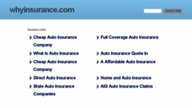 What Whyinsurance.com website looked like in 2016 (7 years ago)