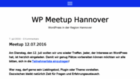 What Wpmeetup-hannover.de website looked like in 2016 (7 years ago)