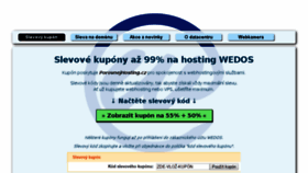 What Wedos-slevovy-kupon.cz website looked like in 2016 (7 years ago)