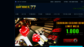What Winbet77.com website looked like in 2016 (7 years ago)