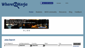 What Where2kerja.com website looked like in 2016 (7 years ago)