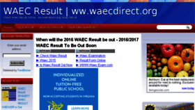 What Waecdirect-org.blogspot.com.ng website looked like in 2016 (7 years ago)