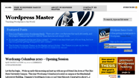 What Wordpress-master.com website looked like in 2016 (7 years ago)