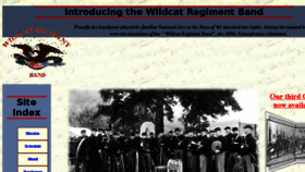 What Wildcatband.com website looked like in 2016 (7 years ago)